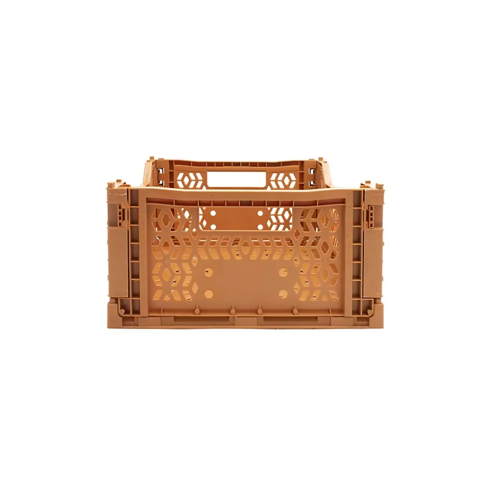 Lot 10 caisses de rangement pliables terracotta 40 x 30 x 15 cm