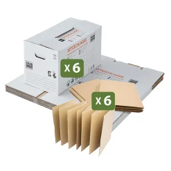 Lot 120 croisillons de calage déménagement avec carton - 55 x 30 x 30 cm - Pour assiettes et cadres - Carton renforcé