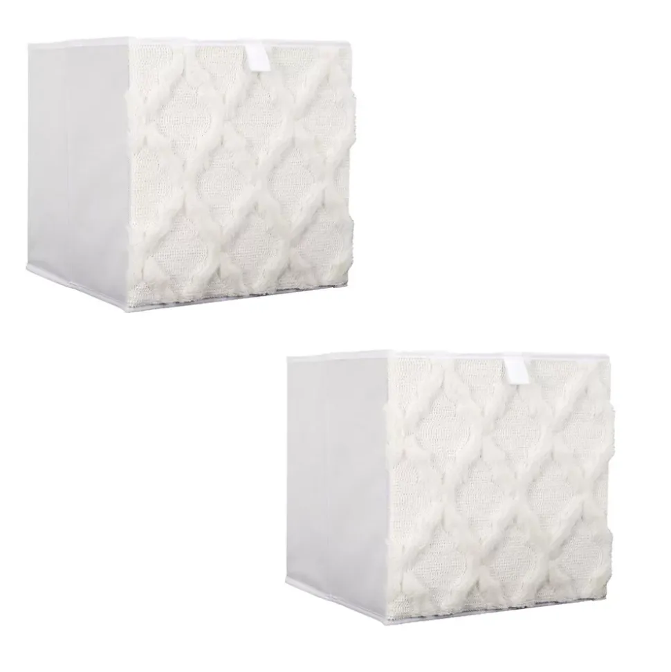 Lot 2 de cubes de rangement pliable losange