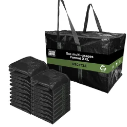 Lot 16 Grands Sacs Déménagement Recyclé - Rangement Et Transport Ultra Résistant - Réutilisable - Poignées Solides - 100L