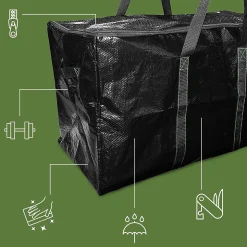 Lot 10 Grands Sacs Déménagement Recyclé - Rangement Et Transport Ultra Résistant - Réutilisable - Poignées Solides - 100L