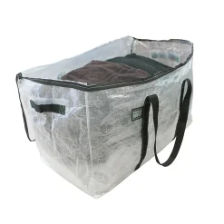Lot 16 Grands Sacs Déménagement transparent, Rangement Et Transport Ultra Résistant - Réutilisable - Poignées Solides - 100L