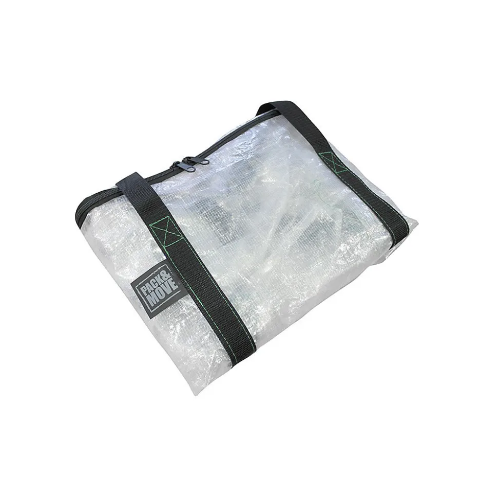 Lot 6 grands sacs déménagement transparent, rangement et transport ultra résistant - Réutilisable - Poignées solides - 100L