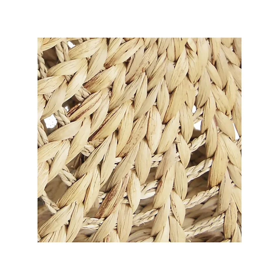 Lot 4 paniers pliables jonc de mer motif soleil 31 x 31 x 31 cm
