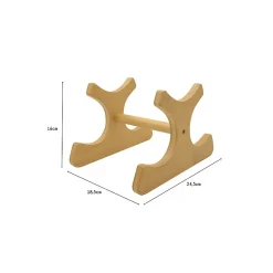 Lot 8 ranges-bouteilles en bambou naturel 24,5 x 18,5 x 16 cm