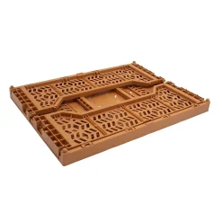 Lot 8 ranges-bouteilles en bambou naturel 24,5 x 18,5 x 16 cm