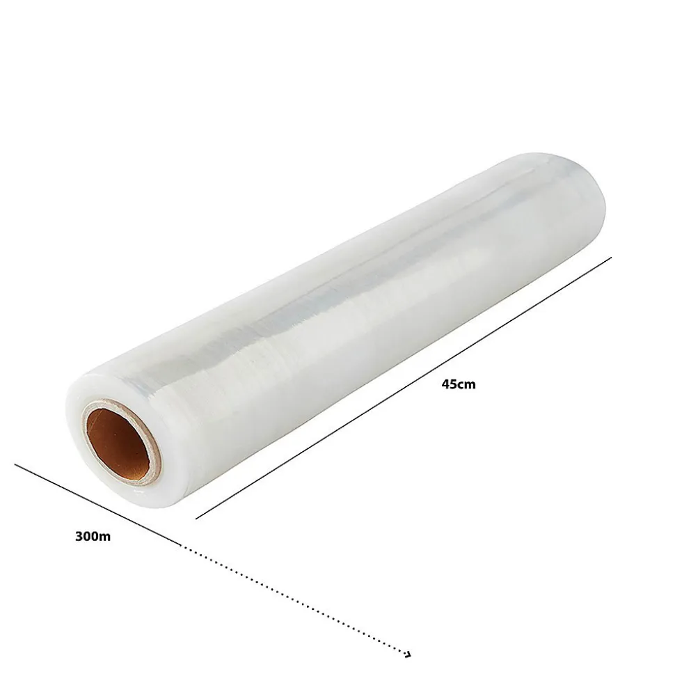 Lot 6 rouleaux film étirable - 300 m - Transparent - Film déménagement Film emballage Film palette Film protection
