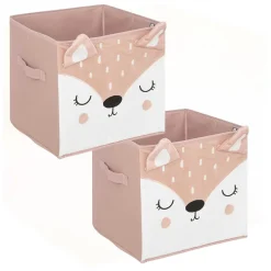 Lot de 2 boites de rangement Biche en velours