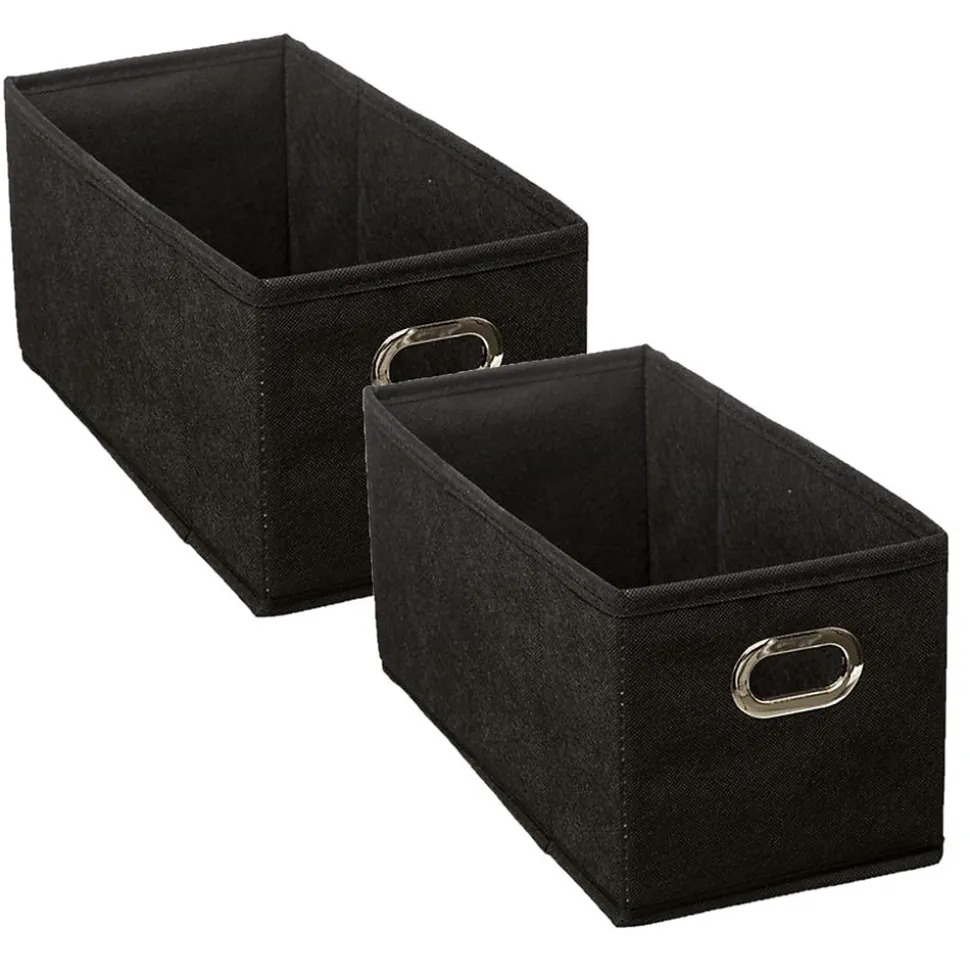 Lot de 2 Boites de rangement en tissu avec poignée