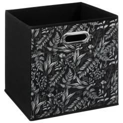 Lot de 6 boites de rangement en tissu Botanical
