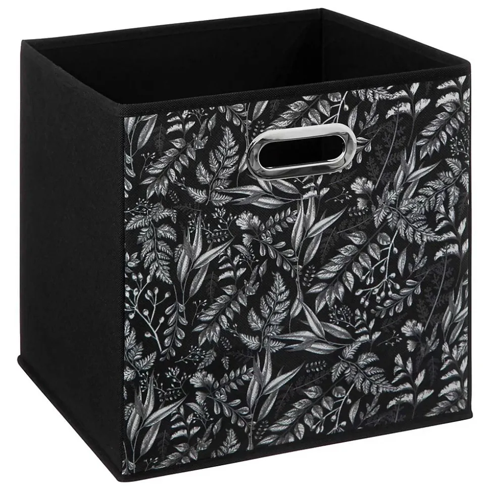 Lot de 6 boites de rangement en tissu Botanical