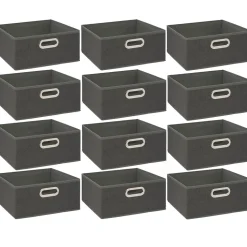 Lot de 12 Boites de rangement en tissu