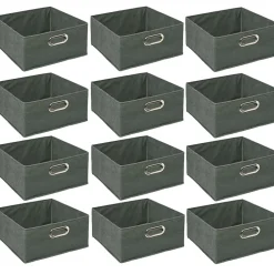 Lot de 12 Boites de rangement en tissu