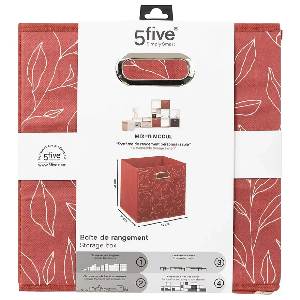 Lot de 2 boites de rangement en tissu Minimalist
