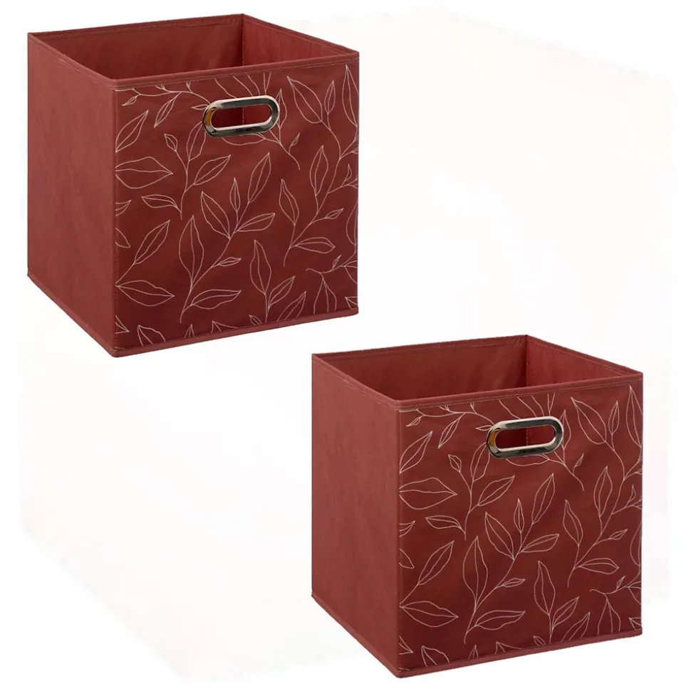 Lot de 2 boites de rangement en tissu Minimalist