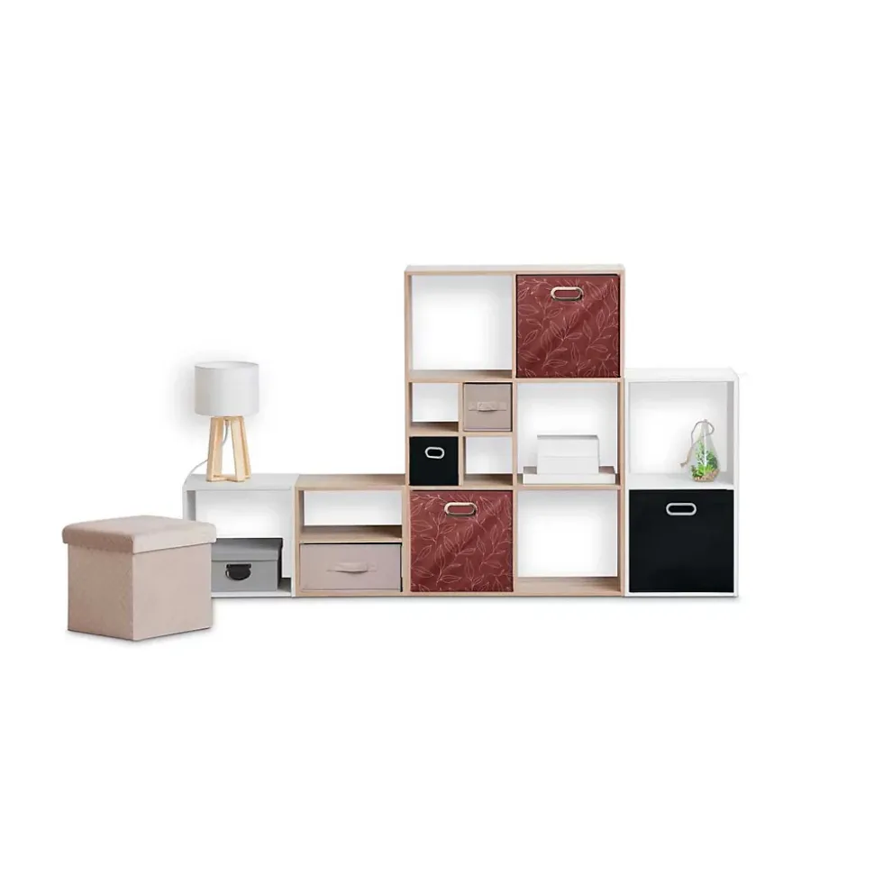 Lot de 2 boites de rangement en tissu Minimalist