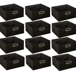 Lot de 12 Boites de rangement en tissu