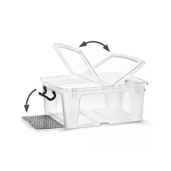 Lot de 5 boîtes à jouets ouverture devant 5 x 20 litres