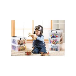Lot de 5 boîtes à jouets ouverture devant 5 x 20 litres