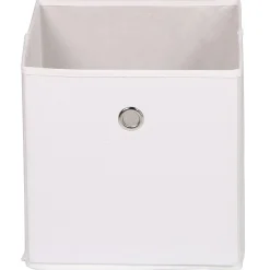 Lot de 2 boîtes de rangement ELA, en tissu blanc