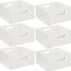 Lot de 6 Boîtes de rangement carrée en MDF