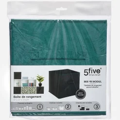 Lot de 2 Boîtes de rangement design velours Mix n' modul - L. 31 x l. 31 cm