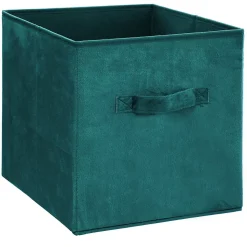 Lot de 2 Boîtes de rangement design velours Mix n' modul - L. 31 x l. 31 cm