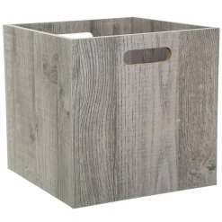 Lot de 2 Boîtes de rangement effet bois en MDF Mix n' modul