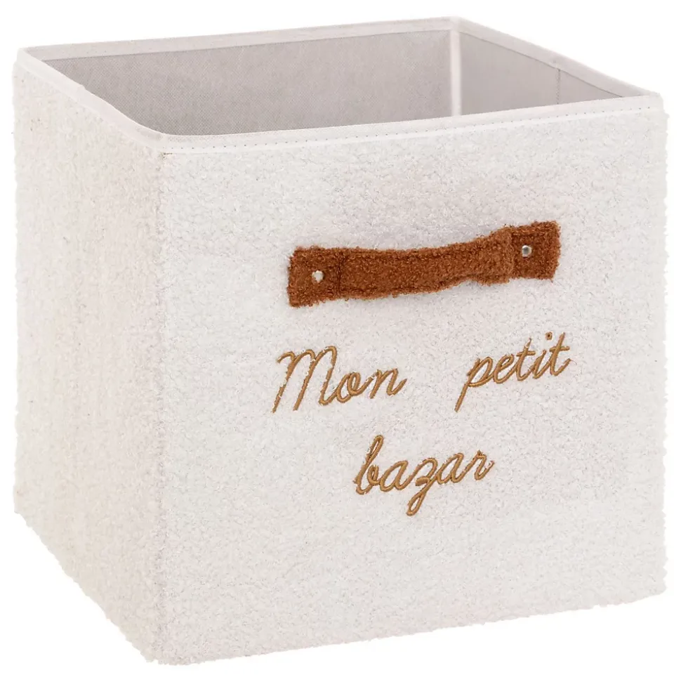 Lot de 2 boîtes de rangement en bouclette MON PETIT BAZAR