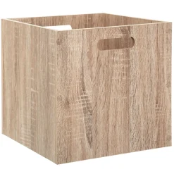 Lot de 2 Boîtes de rangement effet bois en MDF Mix n' modul