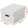 Lot de 3 boîtes en carton élégantes Home M - Blanc