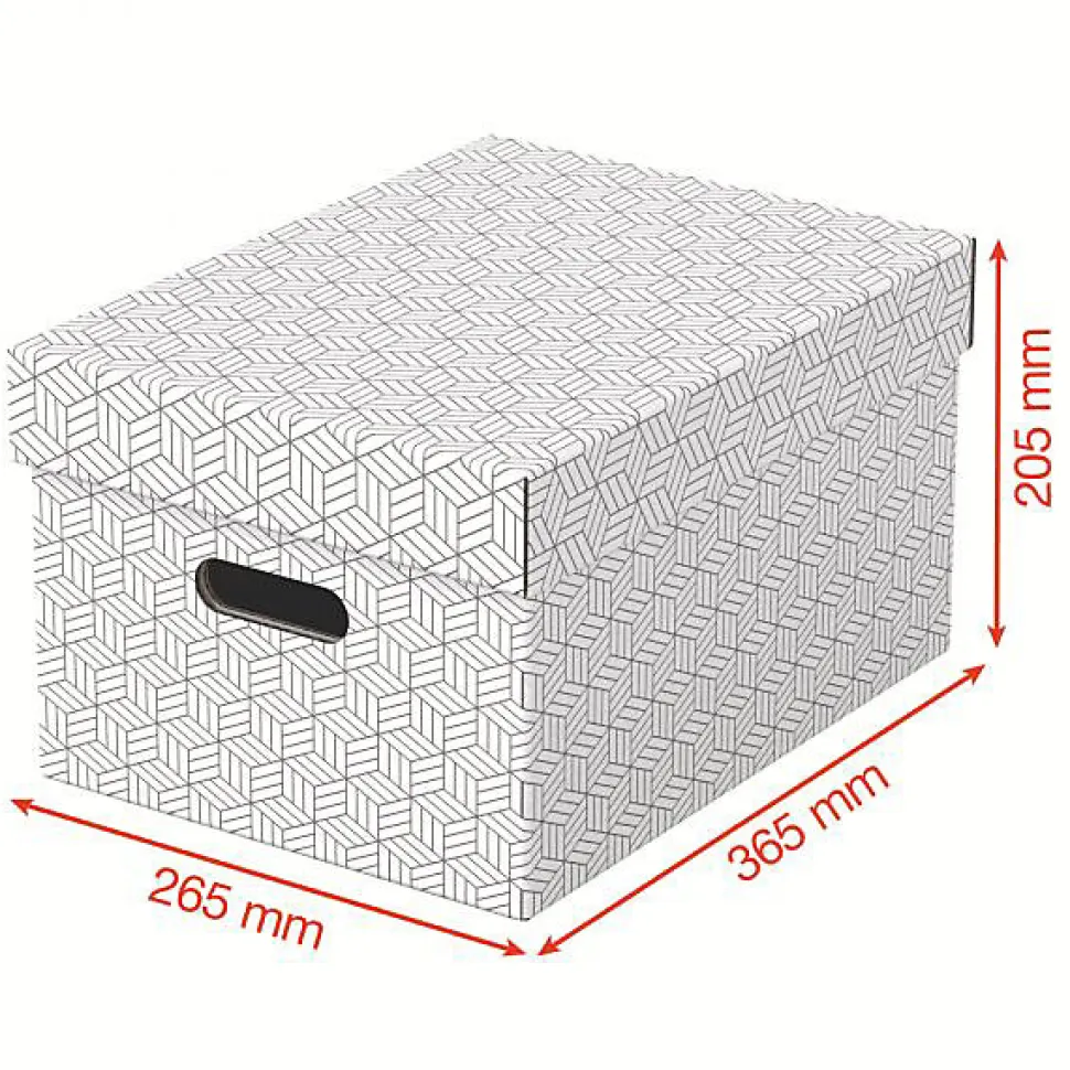 Lot de 3 boîtes en carton élégantes Home M - Blanc