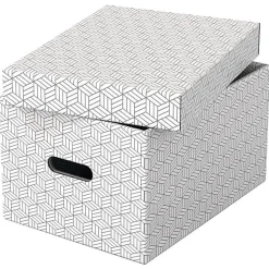 Lot de 3 boîtes en carton élégantes Home M - Blanc