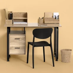 Lot de 2 boîtes range-documents Kord en papier tressé - Beige- 5five