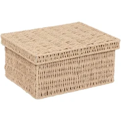 Lot de 2 boîtes range-documents Kord en papier tressé - Beige- 5five