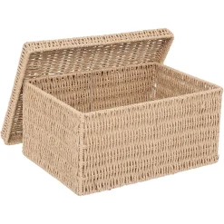 Lot de 2 boîtes range-documents Kord en papier tressé - Beige- 5five