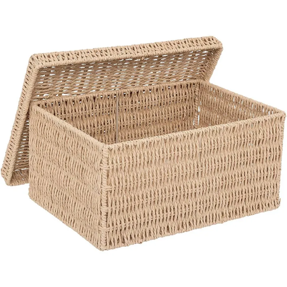 Lot de 2 boîtes range-documents Kord en papier tressé - Beige- 5five