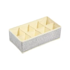 Lot de 4 Boàtes Tiroir de rangement micrcoaéré et respirant avec compartiments Gris MSV