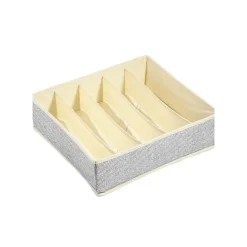 Lot de 4 Boàtes Tiroir de rangement micrcoaéré et respirant avec compartiments Gris MSV