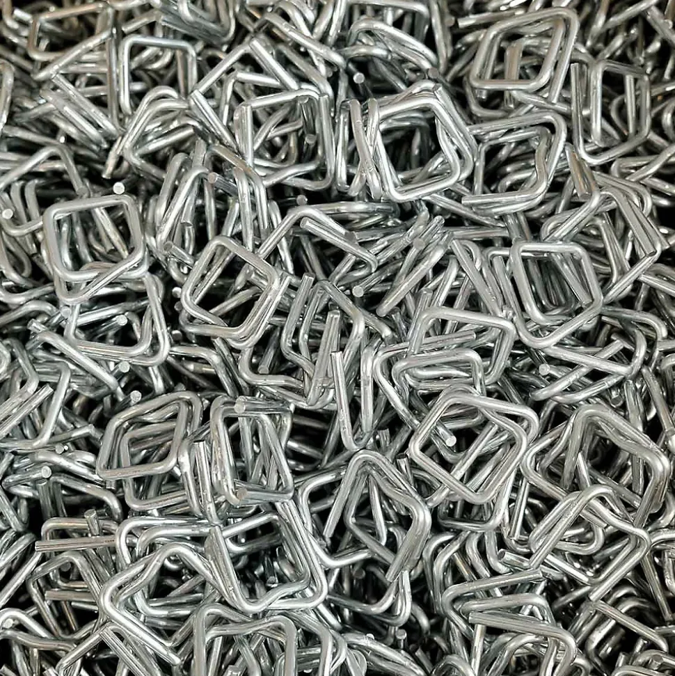 Lot de 1000 Boucles pour Feuillard de cerclage 13 mm - Qualité PRO TECPLAST BC - Boucles autobloquantes en acier galvanisé