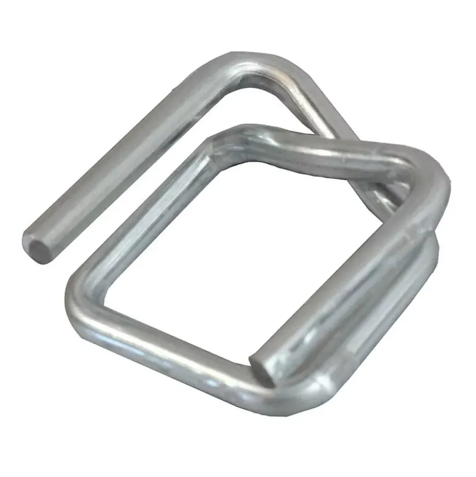 Lot de 1000 Boucles pour Feuillard de cerclage 19 mm - Qualité PRO TECPLAST BC - Boucles autobloquantes en acier galvanisé