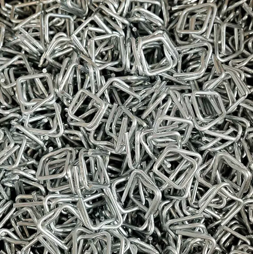 Lot de 500 Boucles pour Feuillard de cerclage 16 mm - Qualité PRO TECPLAST BC - Boucles autobloquantes en acier galvanisé