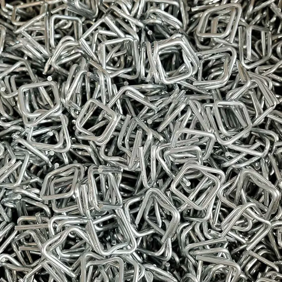 Lot de 250 Boucles pour Feuillard de cerclage 13 mm - Qualité PRO TECPLAST BC - Boucles autobloquantes en acier galvanisé