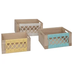Lot de 3 cagettes bois