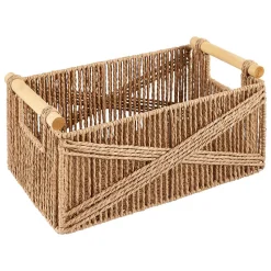 Lot de 3 caisses Eugène beige L26/31/36cm - Atmosphera