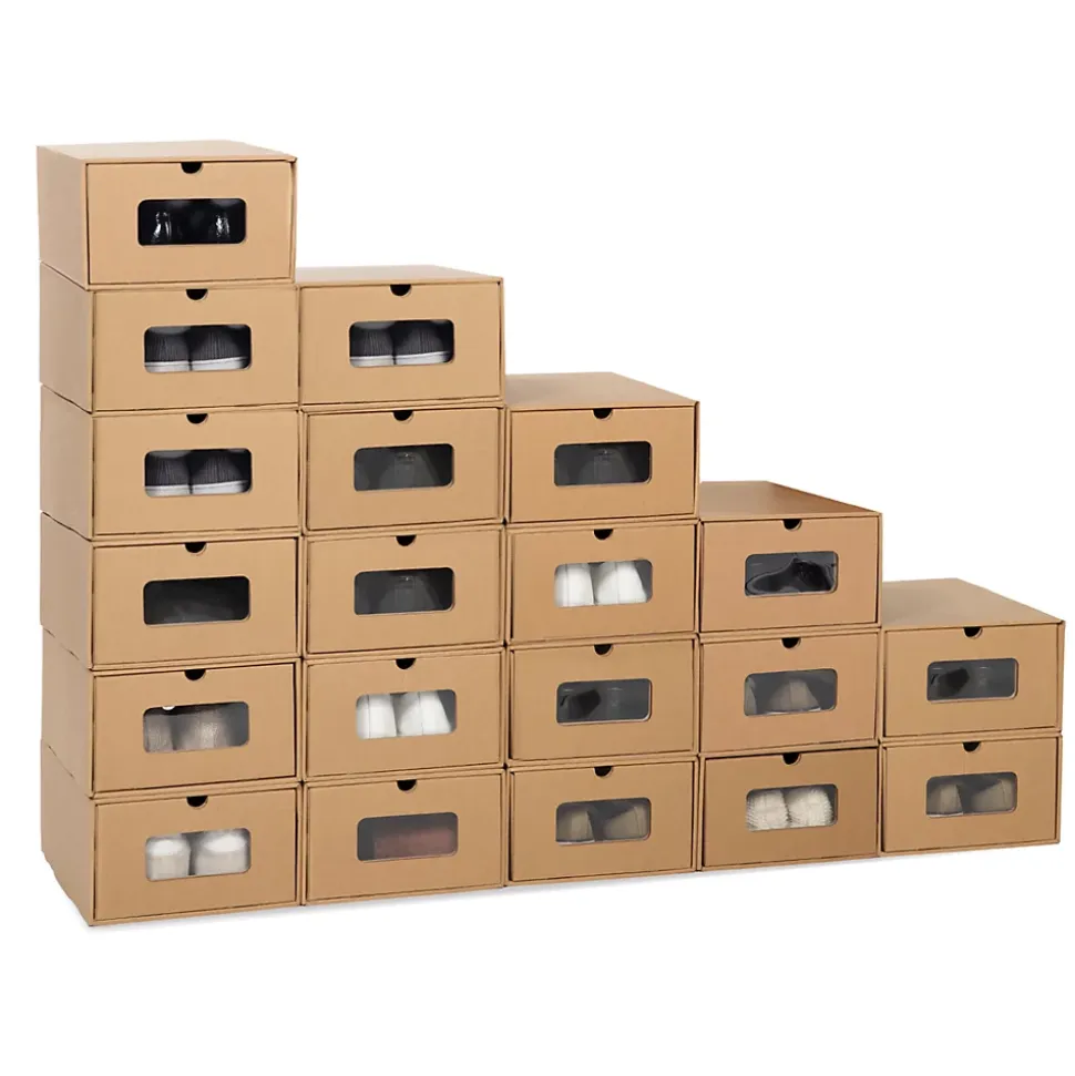 Lot de 20 cartons boites de rangement à chaussures avec tiroir