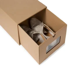 Lot de 20 cartons boites de rangement à chaussures avec tiroir
