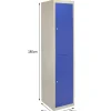 Lot de 3 Casiers de Rangement de 2 Portes en Acier Bleu