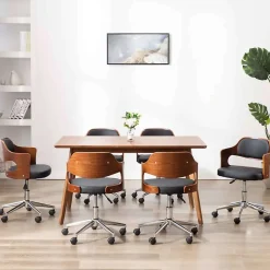 Lot de 6 chaise de bureau vidaxl en bois non pliable interieur H. 68 cm