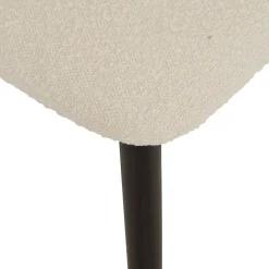 Lot de 2 Chaise en bois boucle Sari blanc pieds noirs - Atmosphera